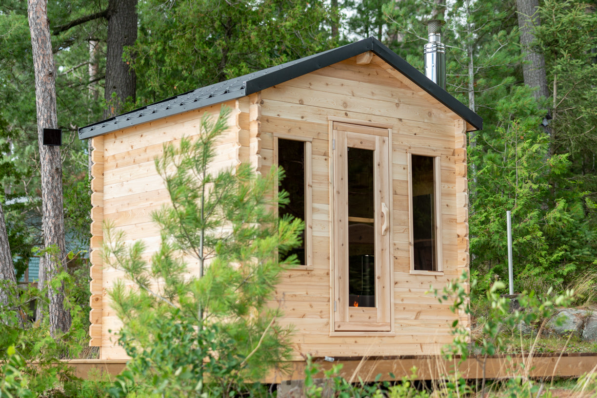 LeisureCraft CT Georgian Cabin Sauna exterior