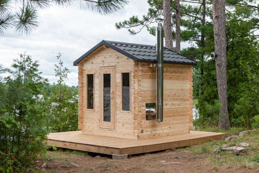 LeisureCraft CT Georgian Cabin Sauna exterior