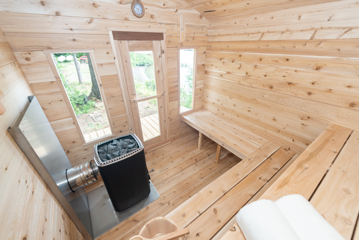 LeisureCraft CT Georgian Cabin Sauna interior