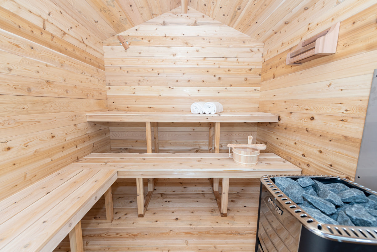 LeisureCraft CT Georgian Cabin Sauna interior