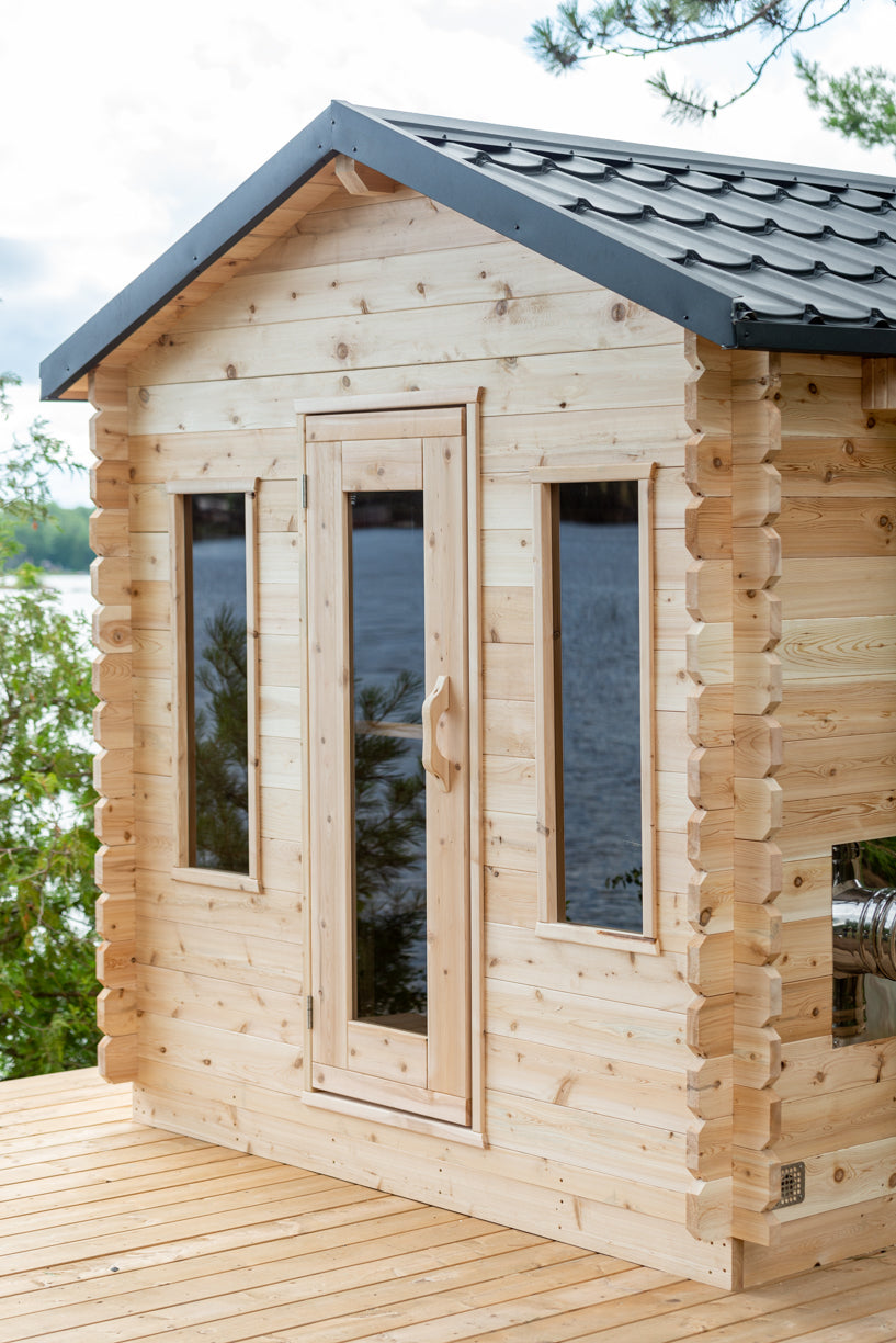 LeisureCraft CT Georgian Cabin Sauna exterior