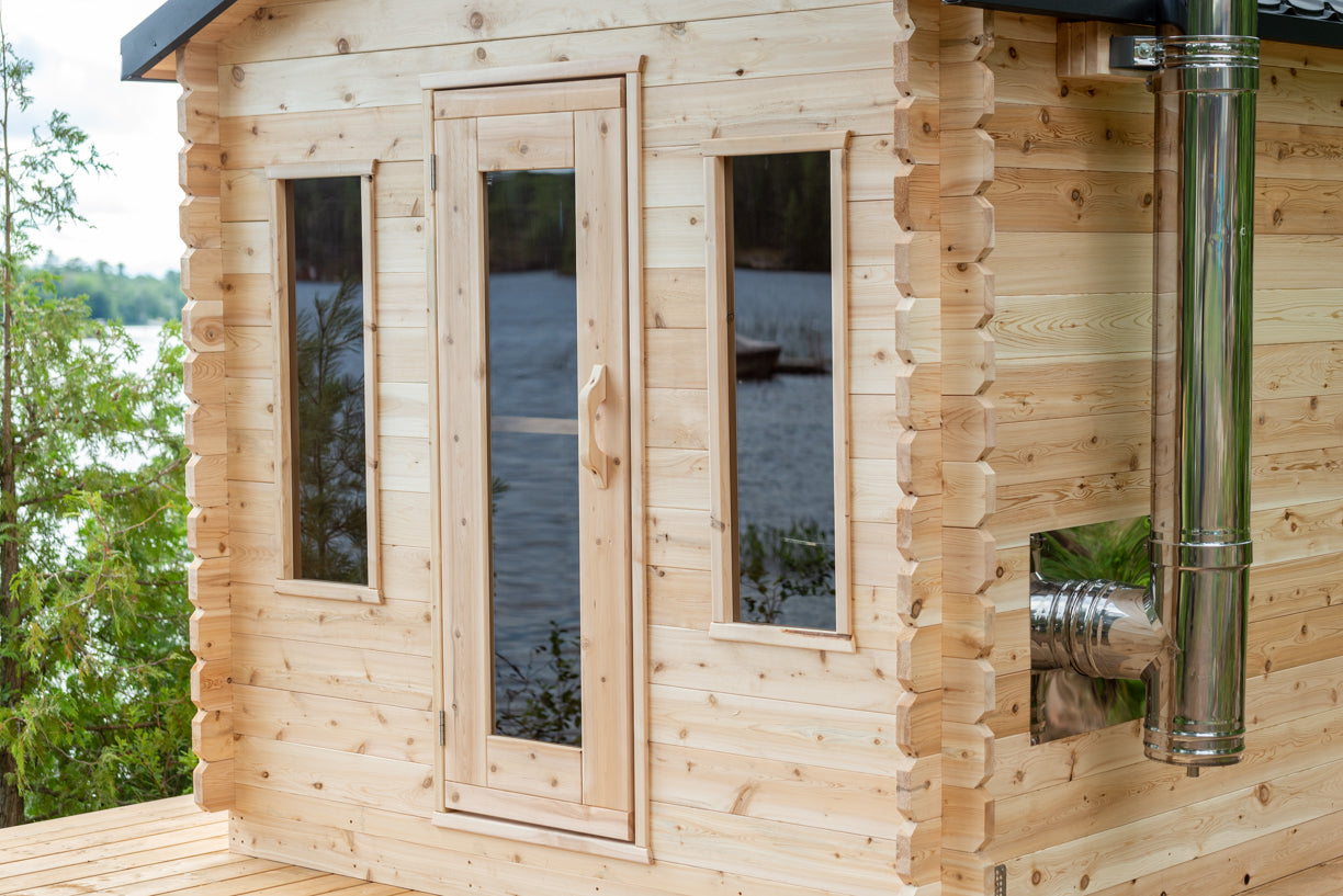 LeisureCraft CT Georgian Cabin Sauna exterior