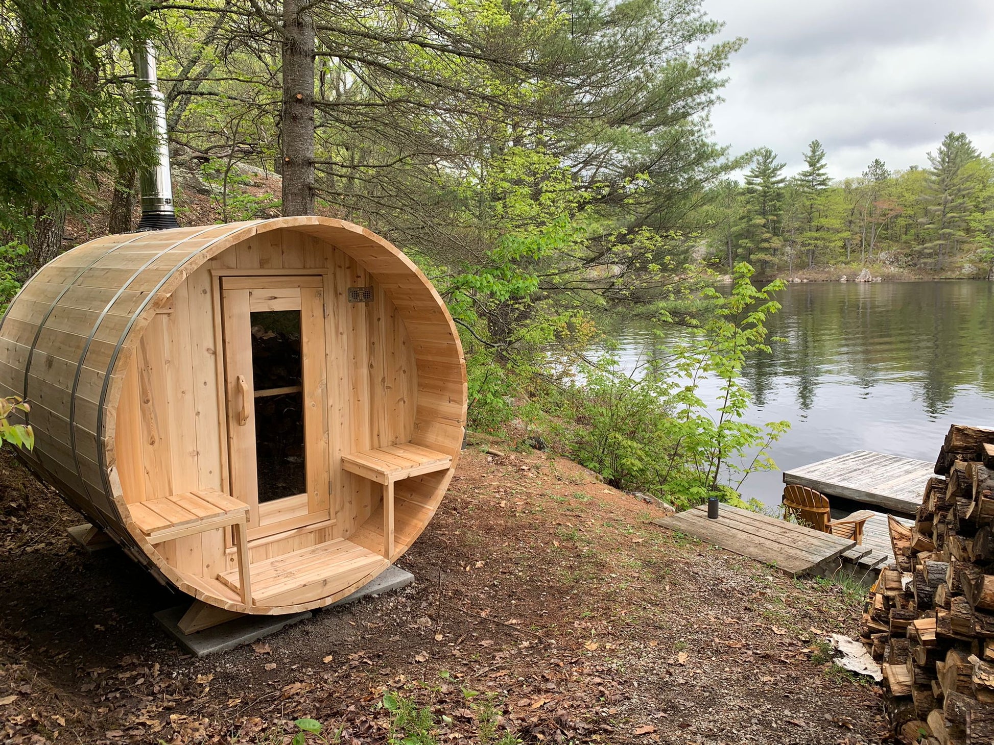 LeisureCraft CT Serenity Outdoor Sauna exterior