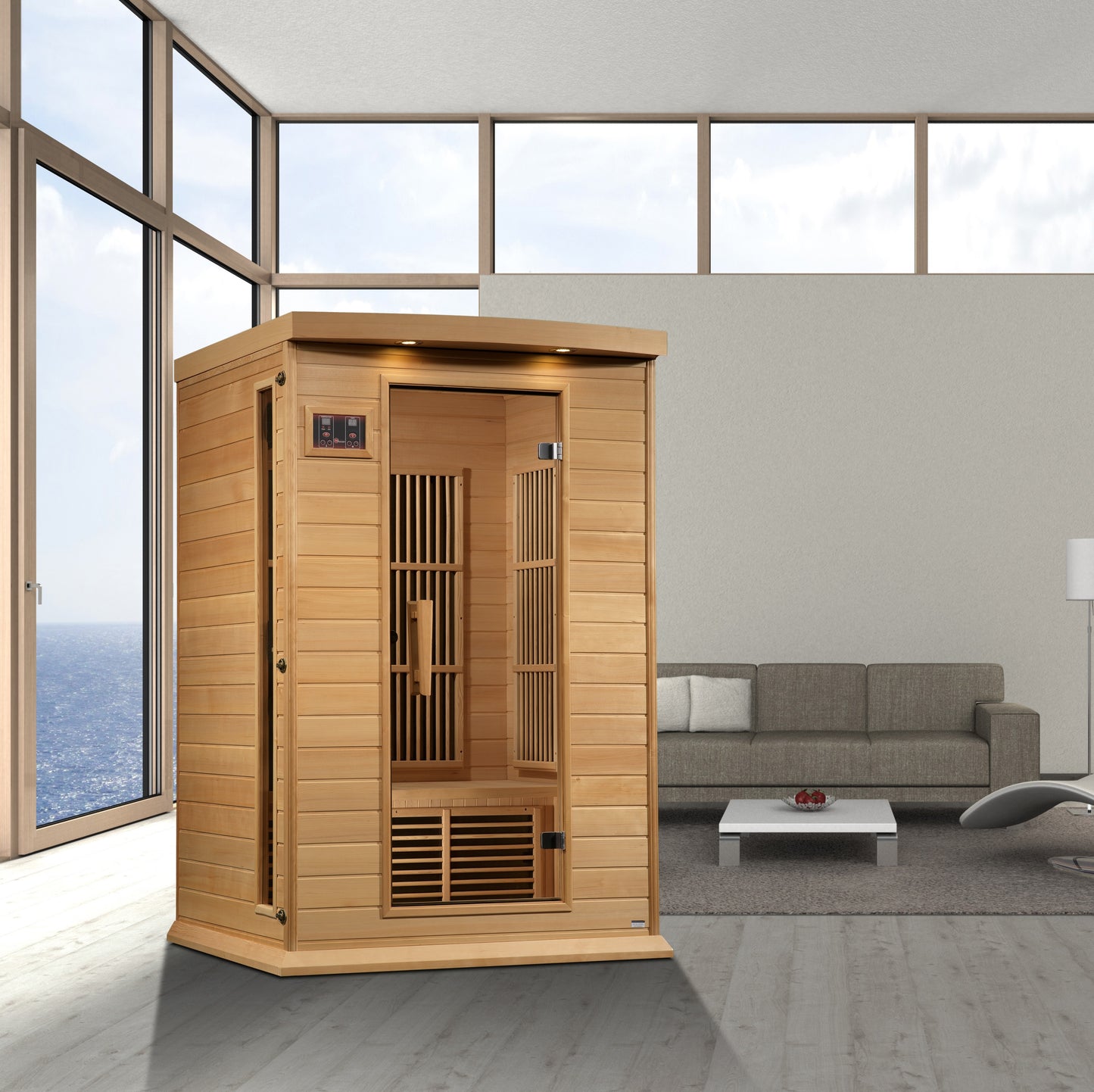 Maxxus 2-Person Near Zero EMF (Under 3MG) FAR Infrared Sauna (Hemlock)