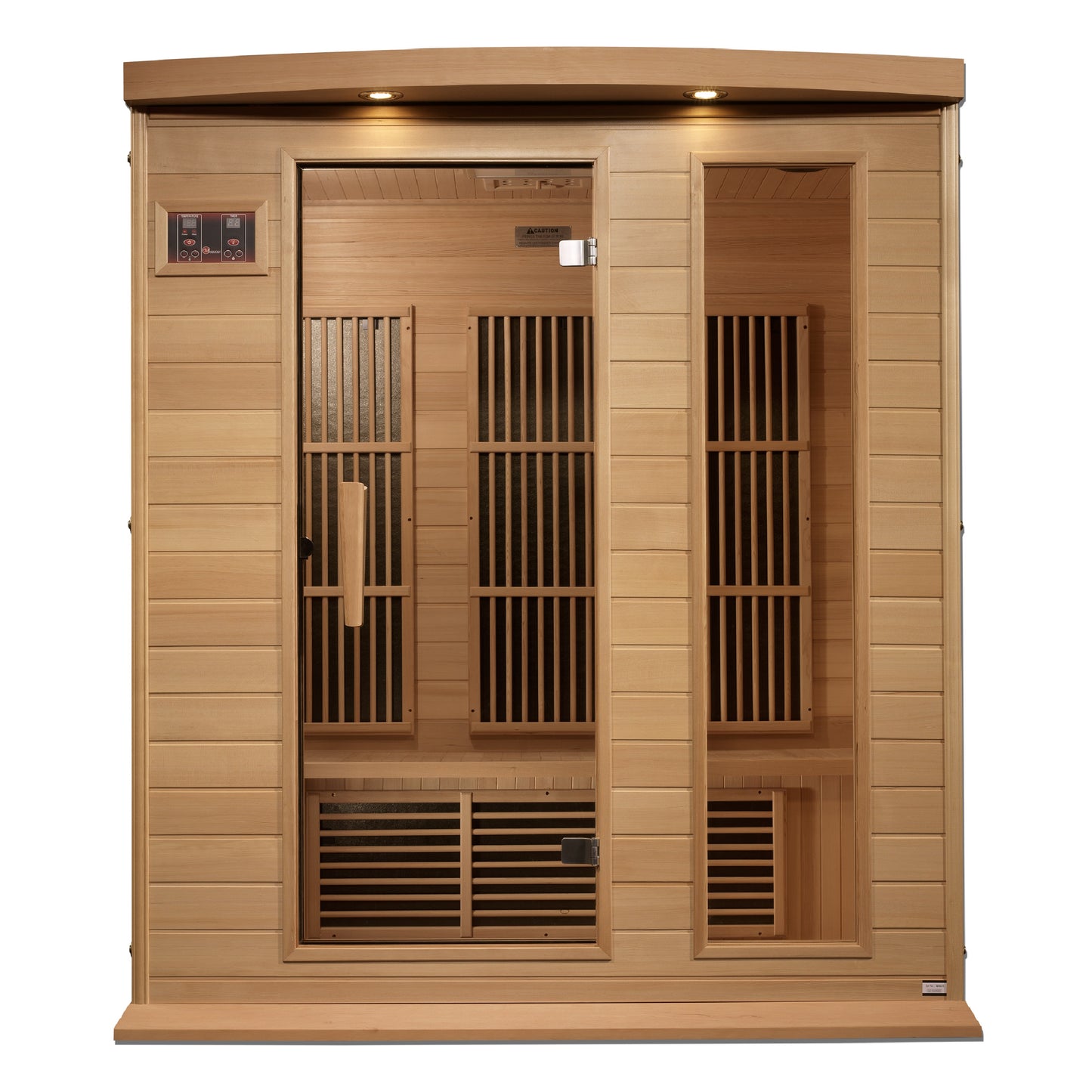 Maxxus 3-Person Near Zero EMF (Under 3MG) FAR Infrared Sauna (Hemlock / Red Cedar)