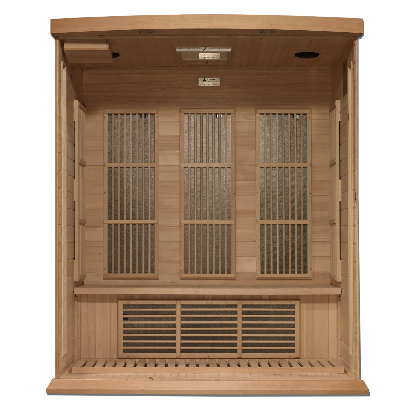 Maxxus 3-Person Near Zero EMF (Under 3MG) FAR Infrared Sauna (Hemlock / Red Cedar)