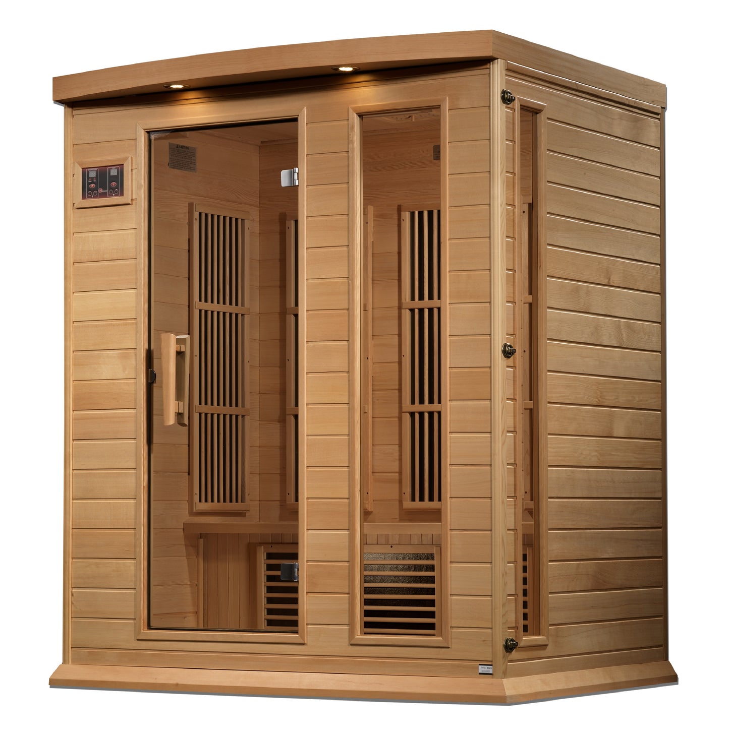 Maxxus 3-Person Near Zero EMF (Under 3MG) FAR Infrared Sauna (Hemlock / Red Cedar)