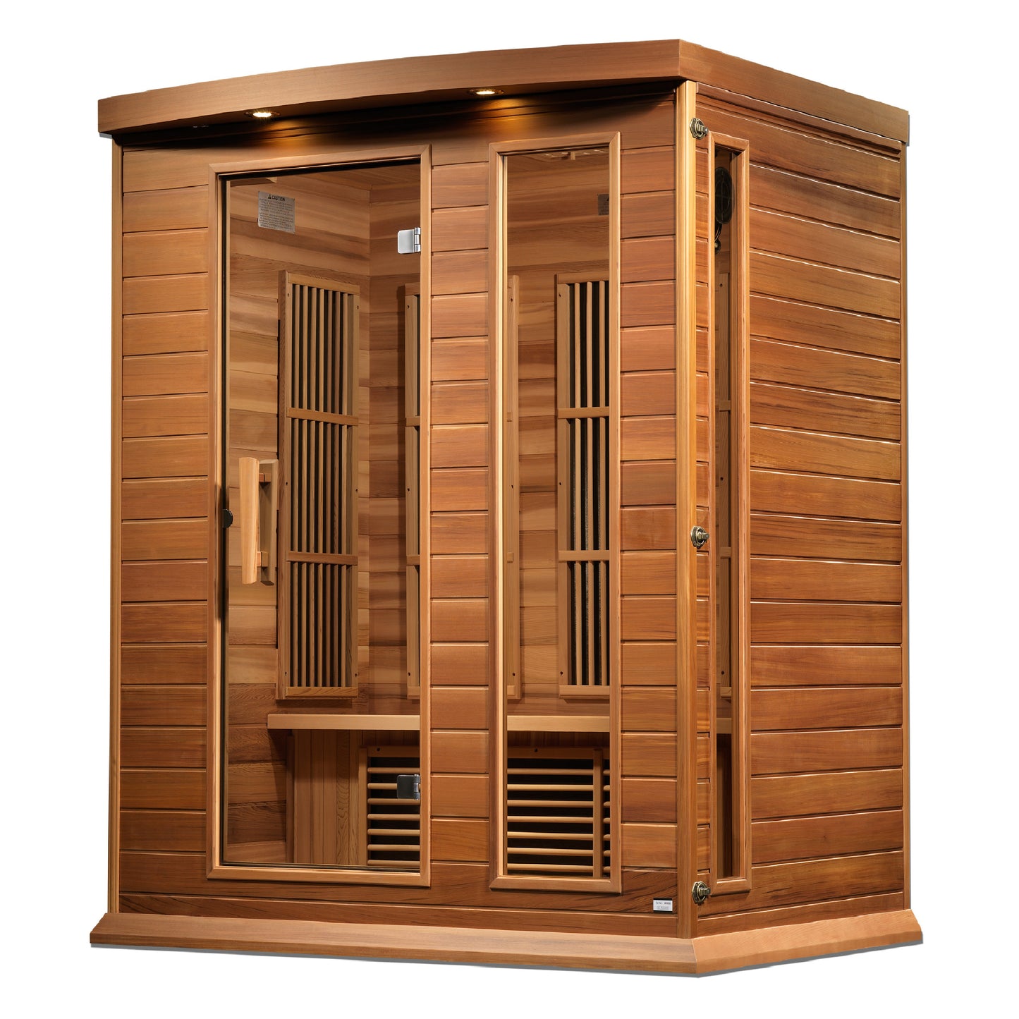 Maxxus 3-Person Near Zero EMF (Under 3MG) FAR Infrared Sauna (Hemlock / Red Cedar)
