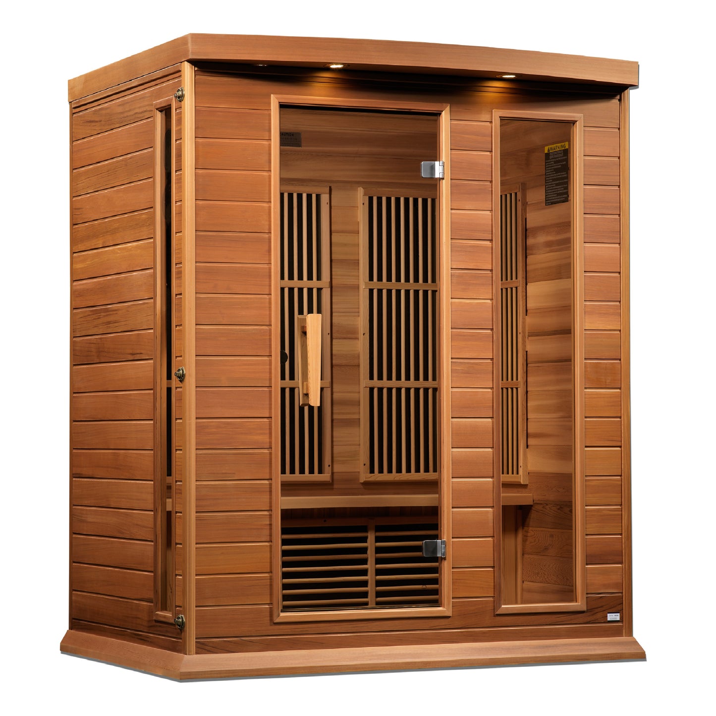 Maxxus 3-Person Near Zero EMF (Under 3MG) FAR Infrared Sauna (Hemlock / Red Cedar)