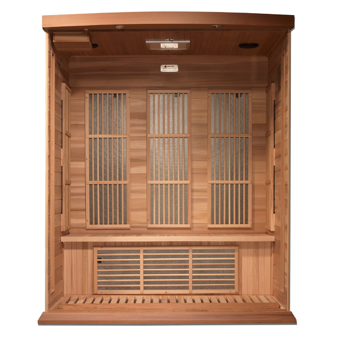 Maxxus 3-Person Near Zero EMF (Under 3MG) FAR Infrared Sauna (Hemlock / Red Cedar)