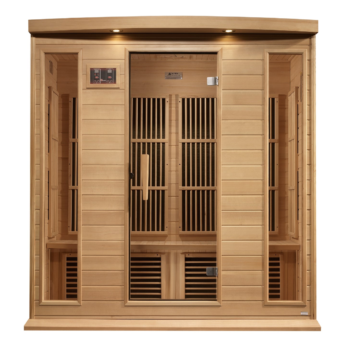 Maxxus 4-Person Near Zero EMF (Under 3MG) FAR Infrared Sauna (Hemlock / Red Cedar)