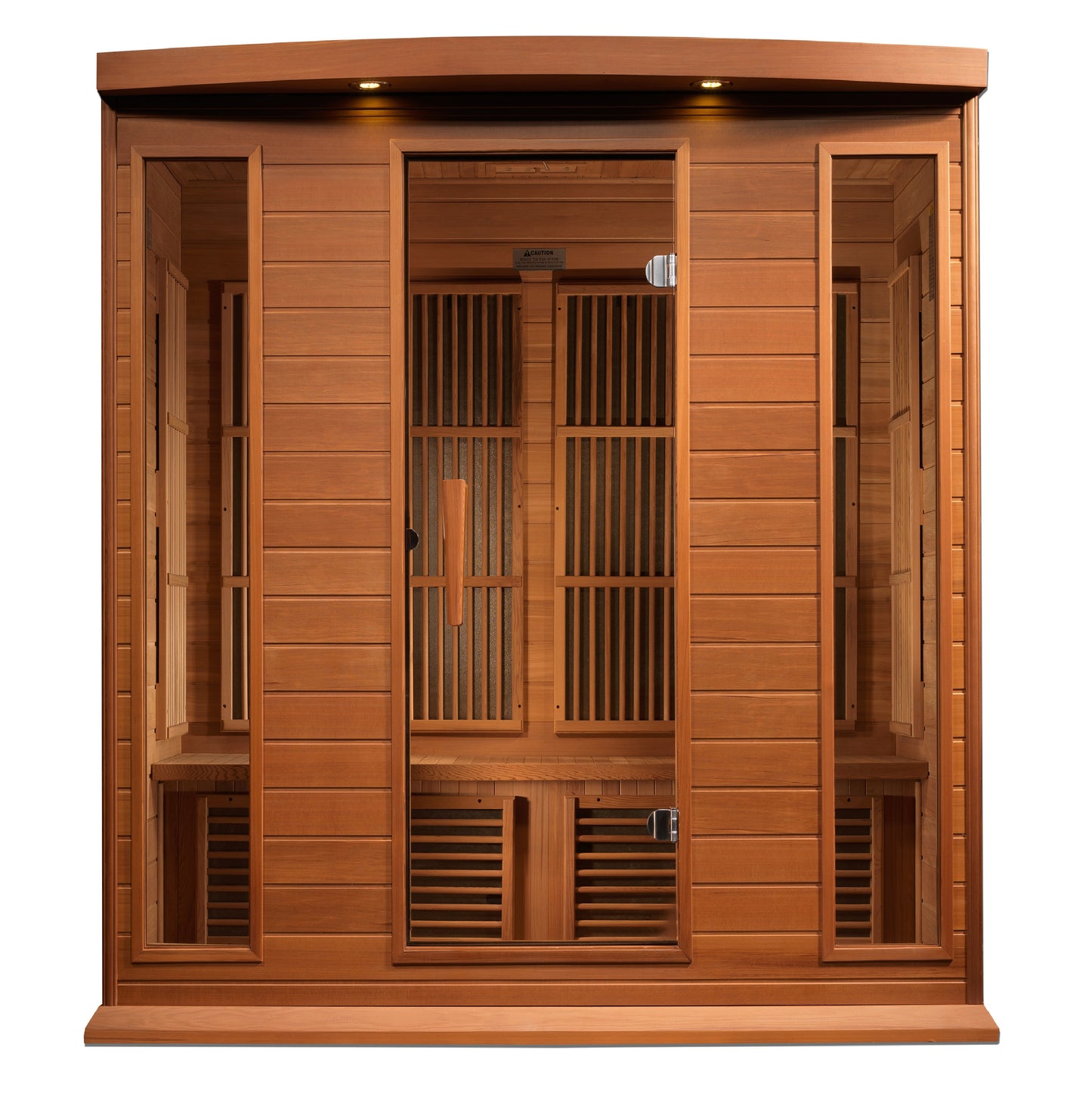 Maxxus 4-Person Near Zero EMF (Under 3MG) FAR Infrared Sauna (Hemlock / Red Cedar)