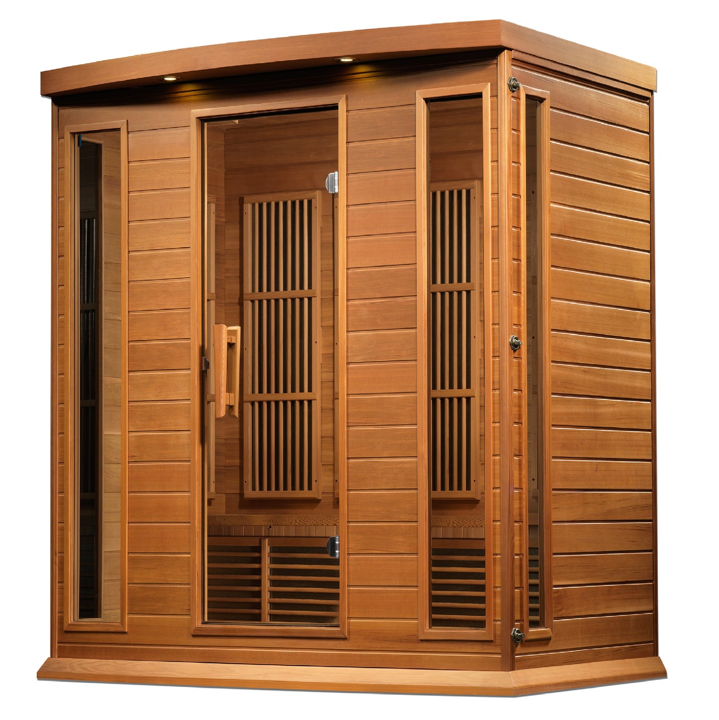 Maxxus 4-Person Near Zero EMF (Under 3MG) FAR Infrared Sauna (Hemlock / Red Cedar)
